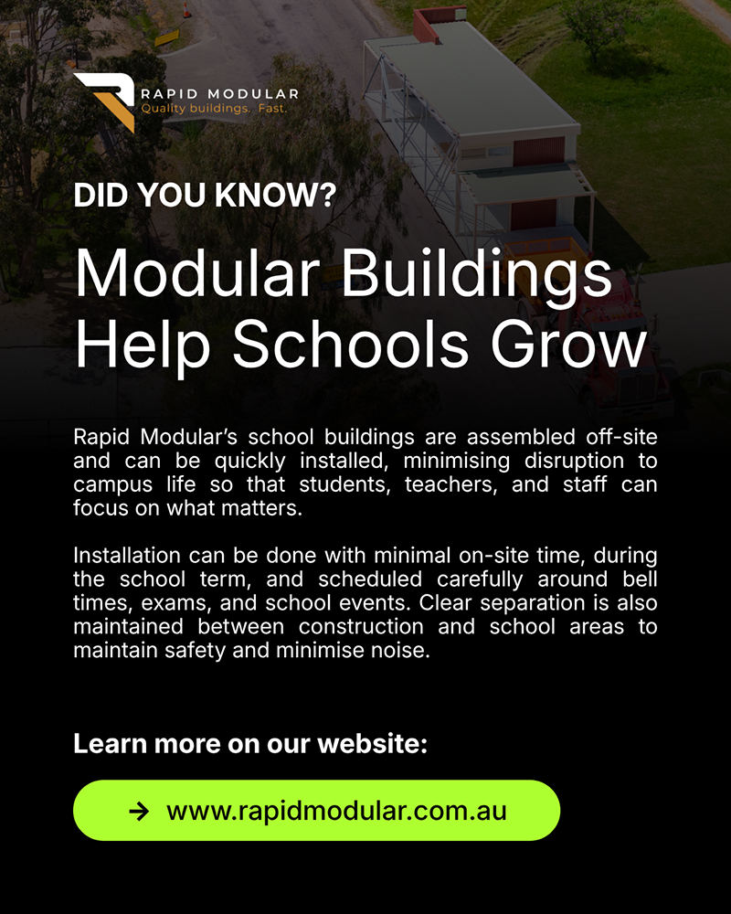 Social media campaign visuals for Rapid Modular supporting local business growth in Geraldton